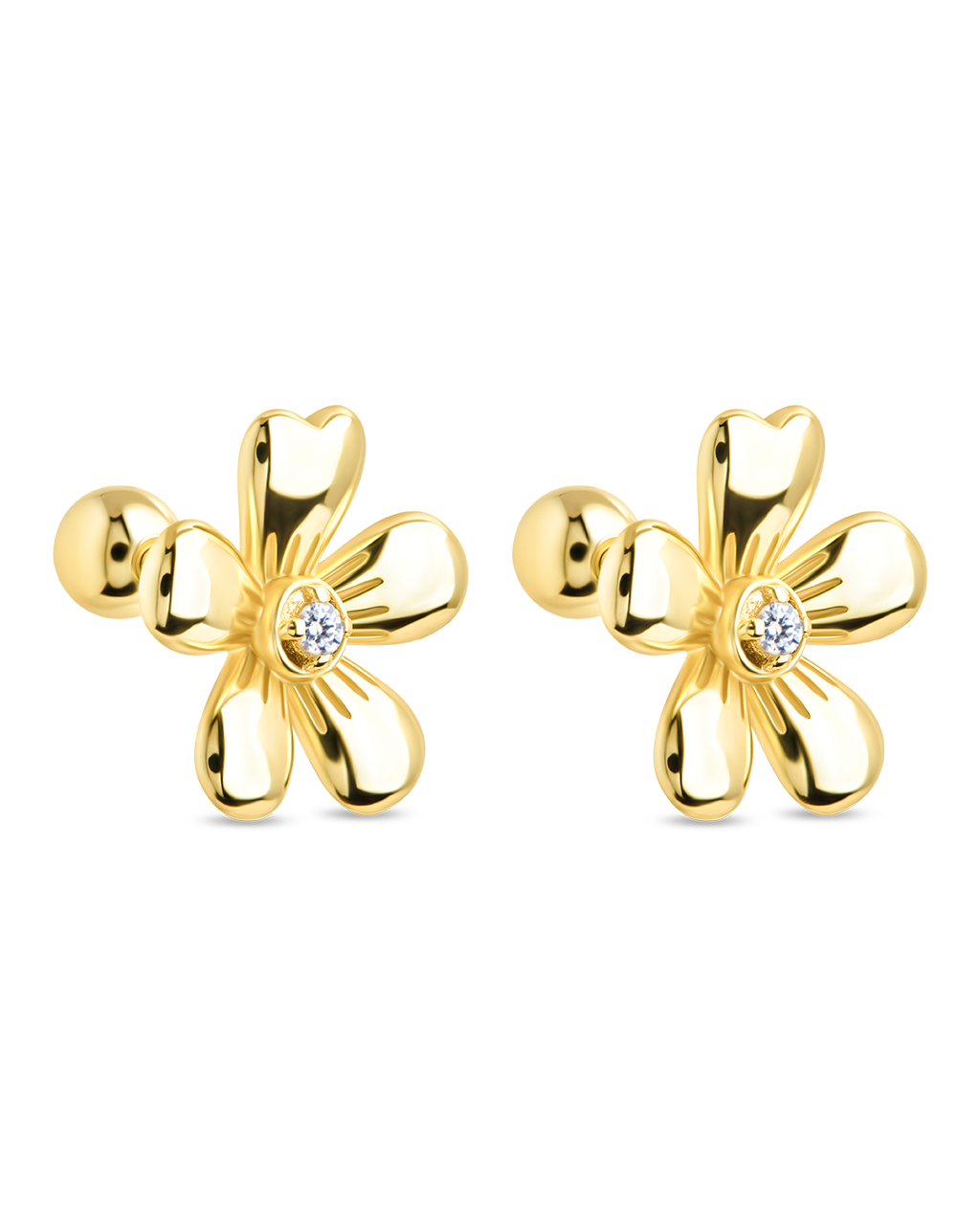 Jocelyn CZ Micro Flower Stud Earrings