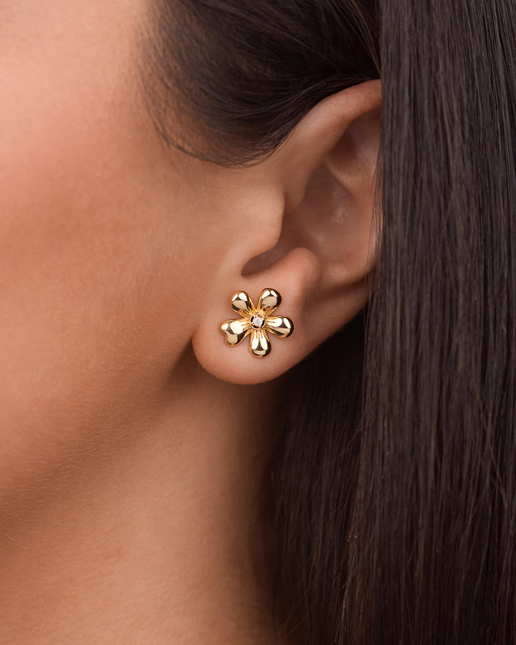 Jocelyn CZ Micro Flower Stud Earrings