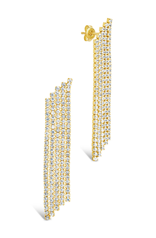 Clara CZ Dangle Stud Earrings