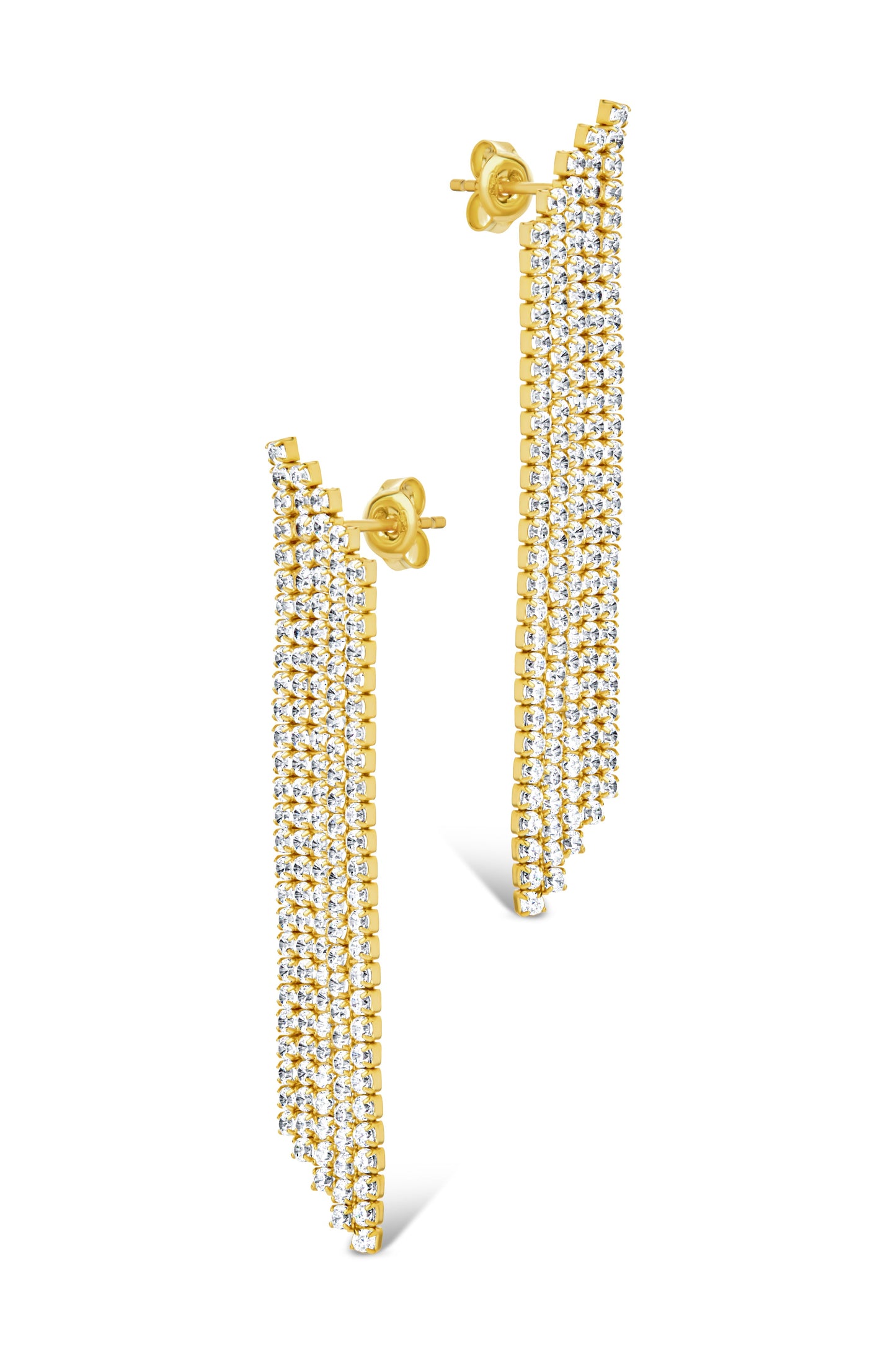 Clara CZ Dangle Stud Earrings