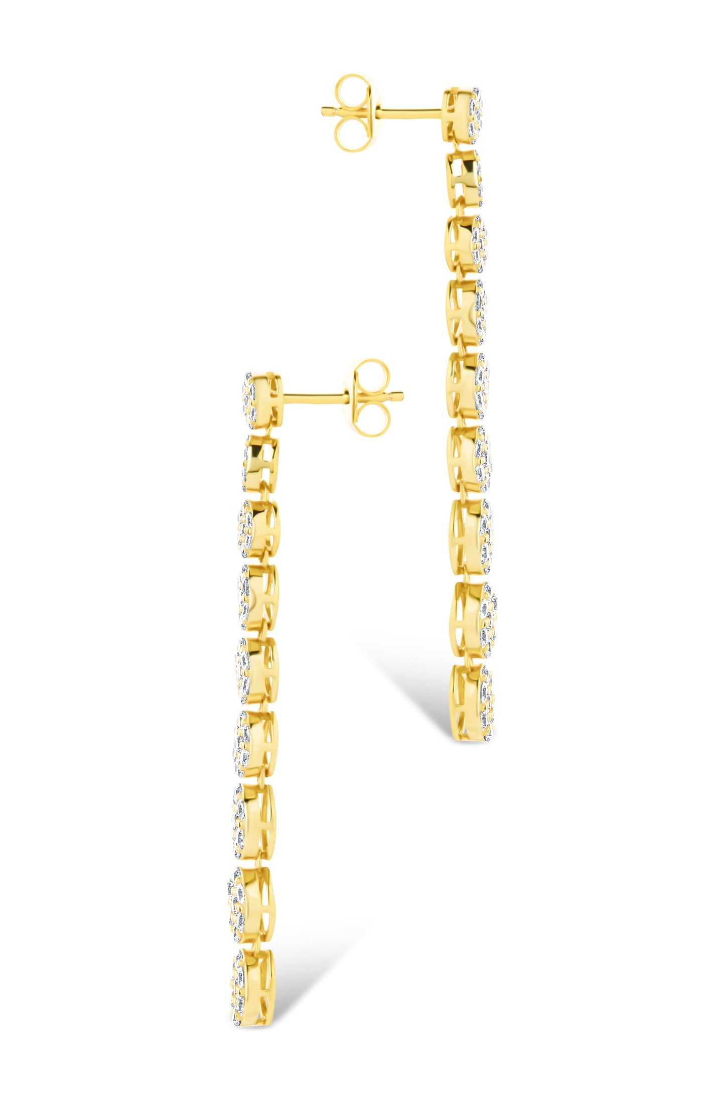 Jessa CZ Circle Drop Stud Earrings