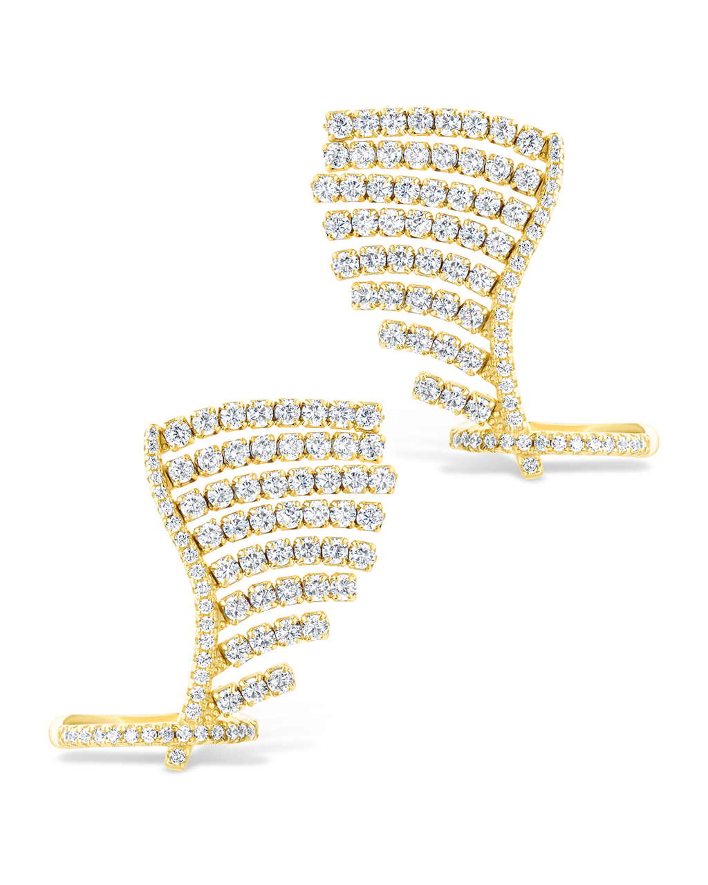 Addison CZ Fan stud Earrings