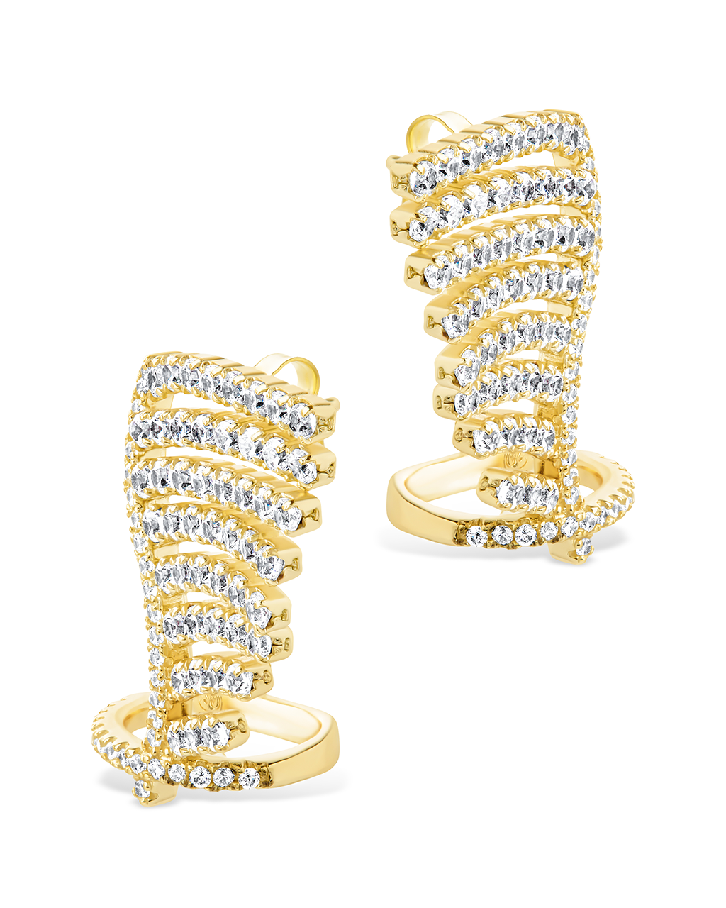 Addison CZ Fan stud Earrings