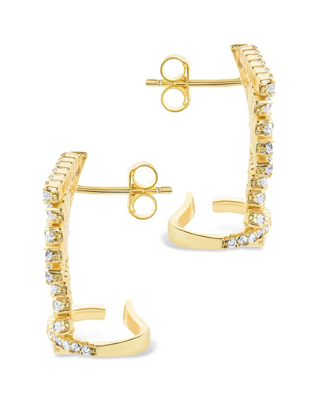 Addison CZ Fan stud Earrings