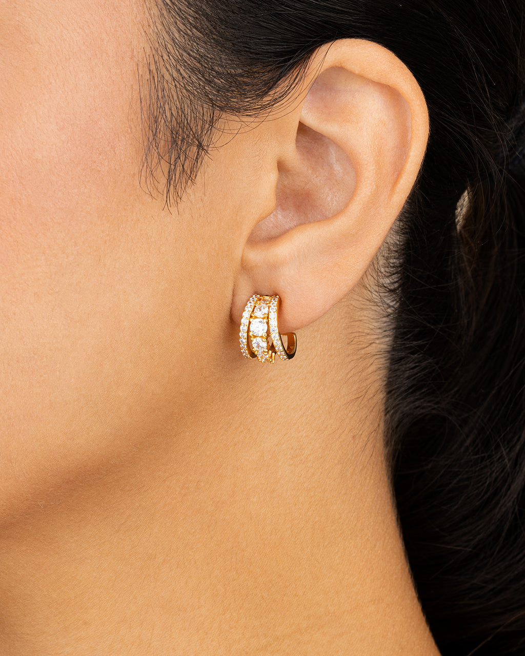 Yasmina CZ Hoop Earrings