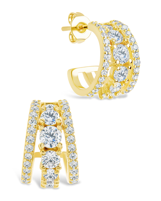 Yasmina CZ Hoop Earrings