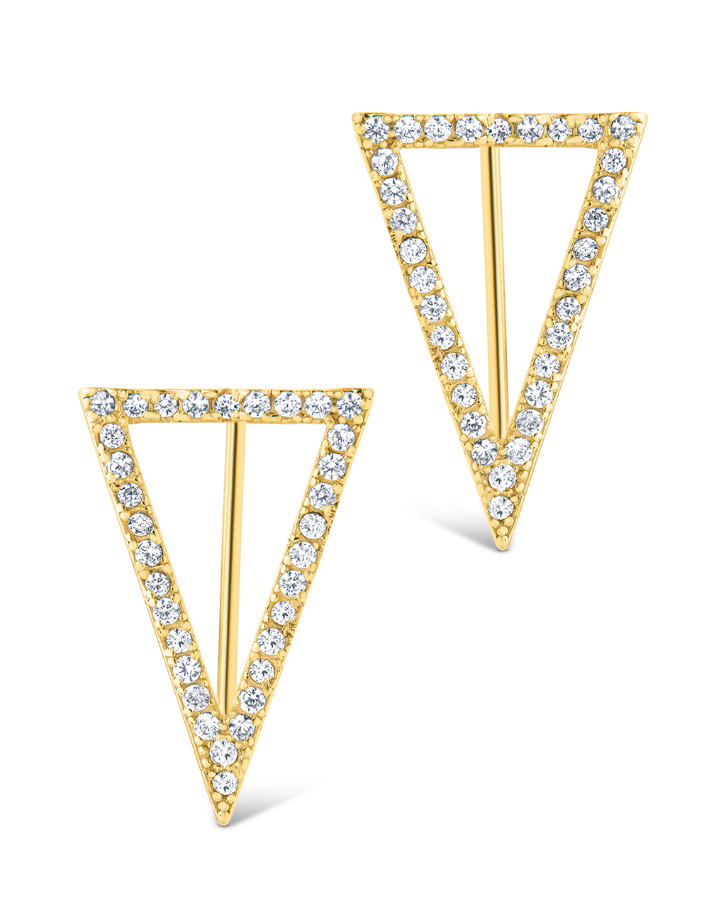 Sterling Silver Janine CZ Geometric Crawler Earrings