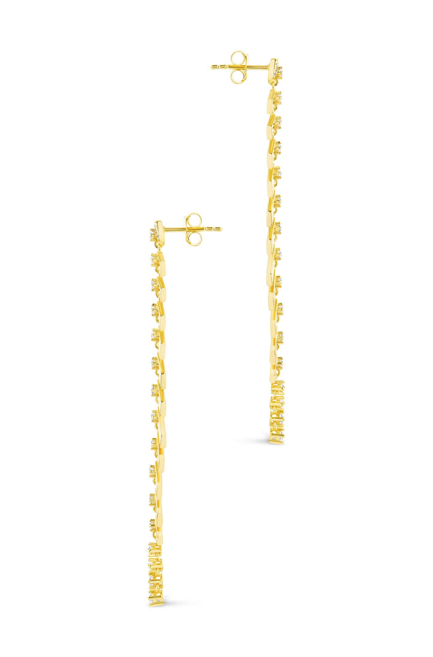 Gemma CZ Studded Dangle Earrings