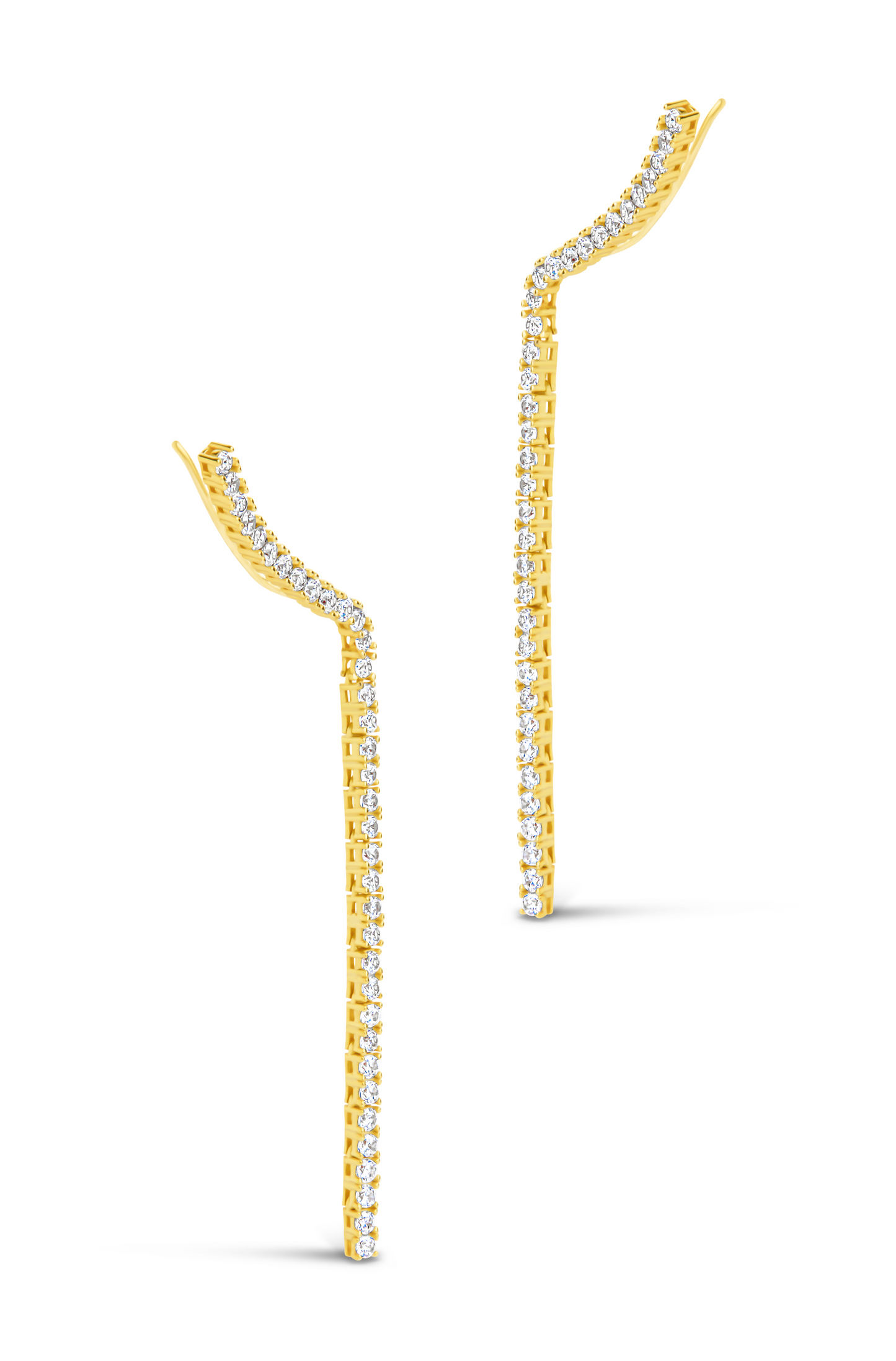 Arwen CZ Crawler Dangle Stud Earrings