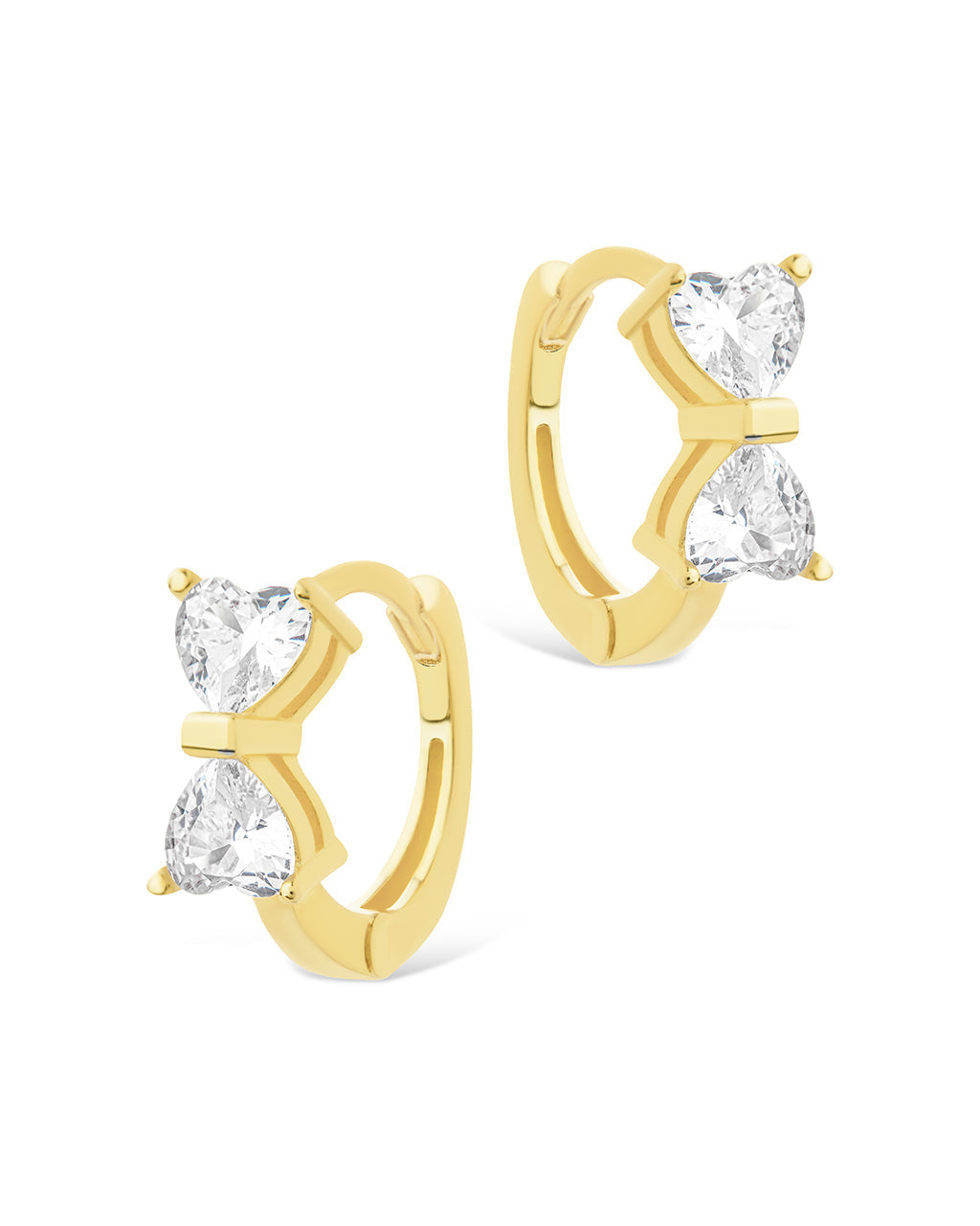 Sterling Silver Ravenna CZ Micro Hoop Earrings