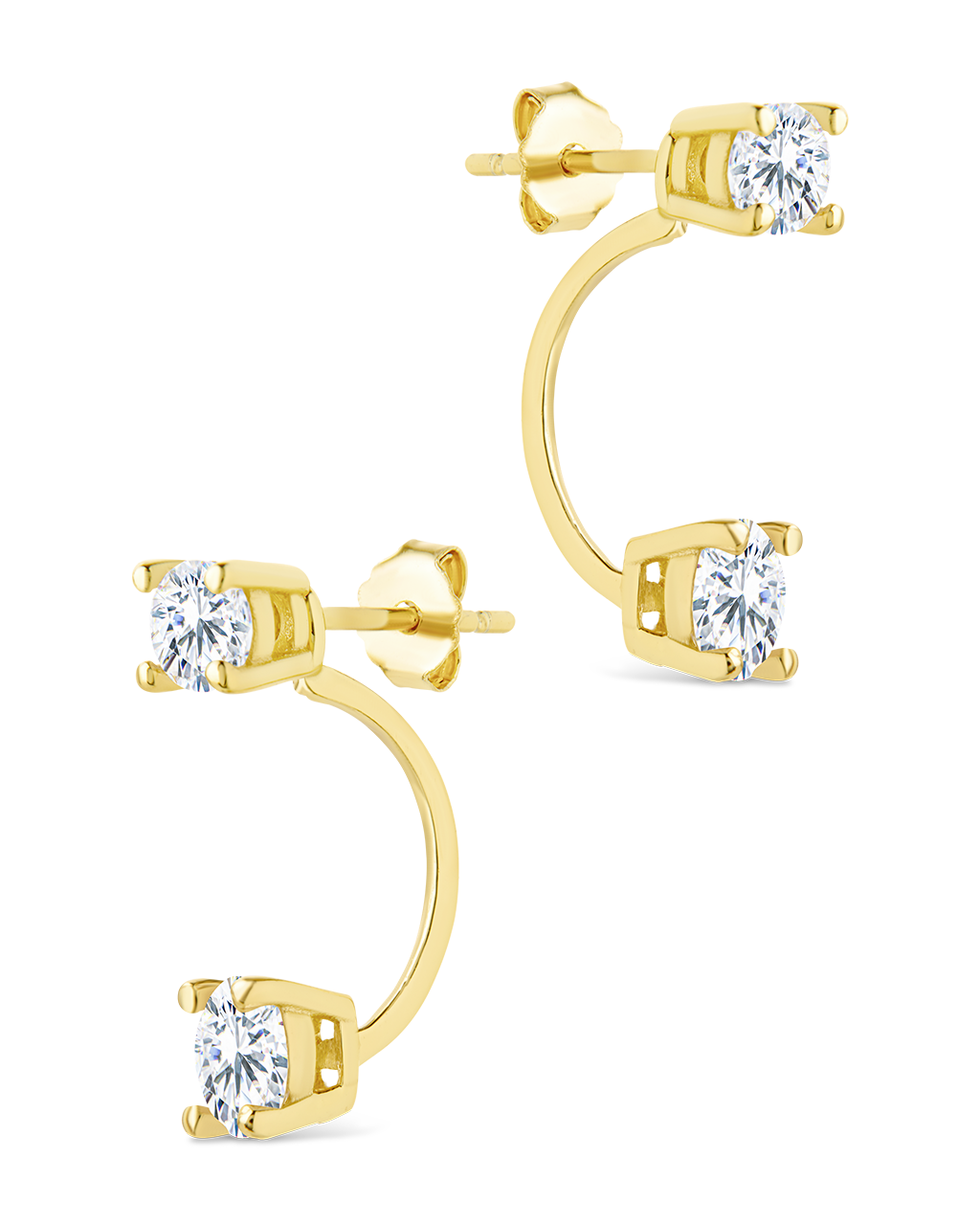 Sterling Silver Brilliant Cut Duo Jackets