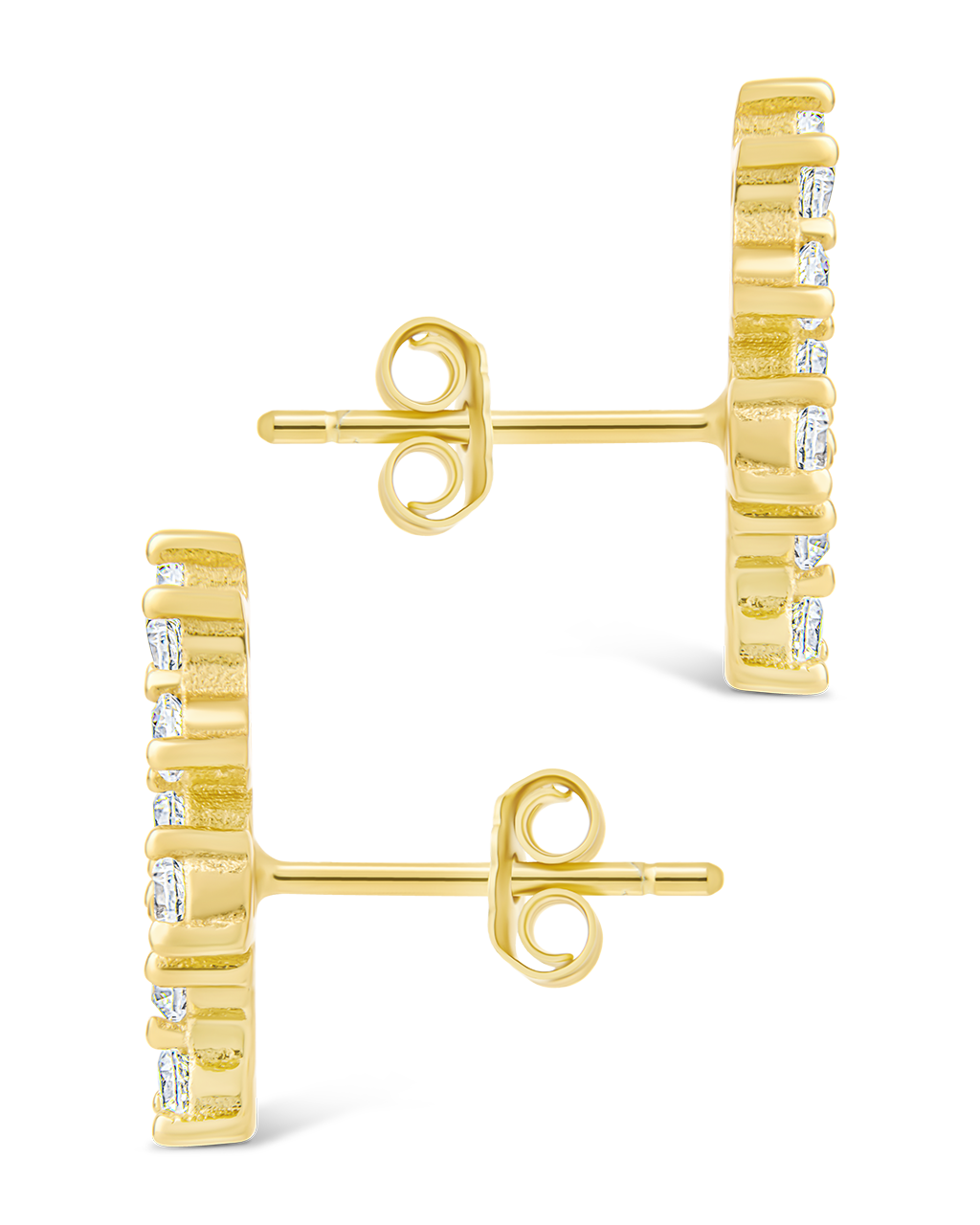 Sterling Silver Round Cut Cluster CZ Crawlers