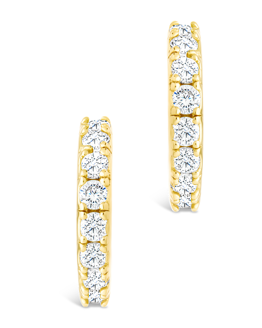 Sterling Silver Eleri CZ Tube Hoops