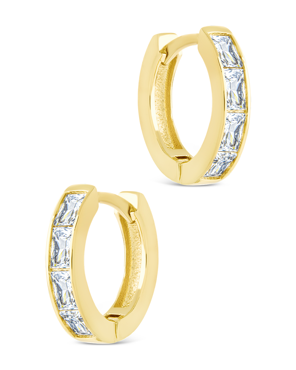 Anwen Emerald Cut CZ Hoops