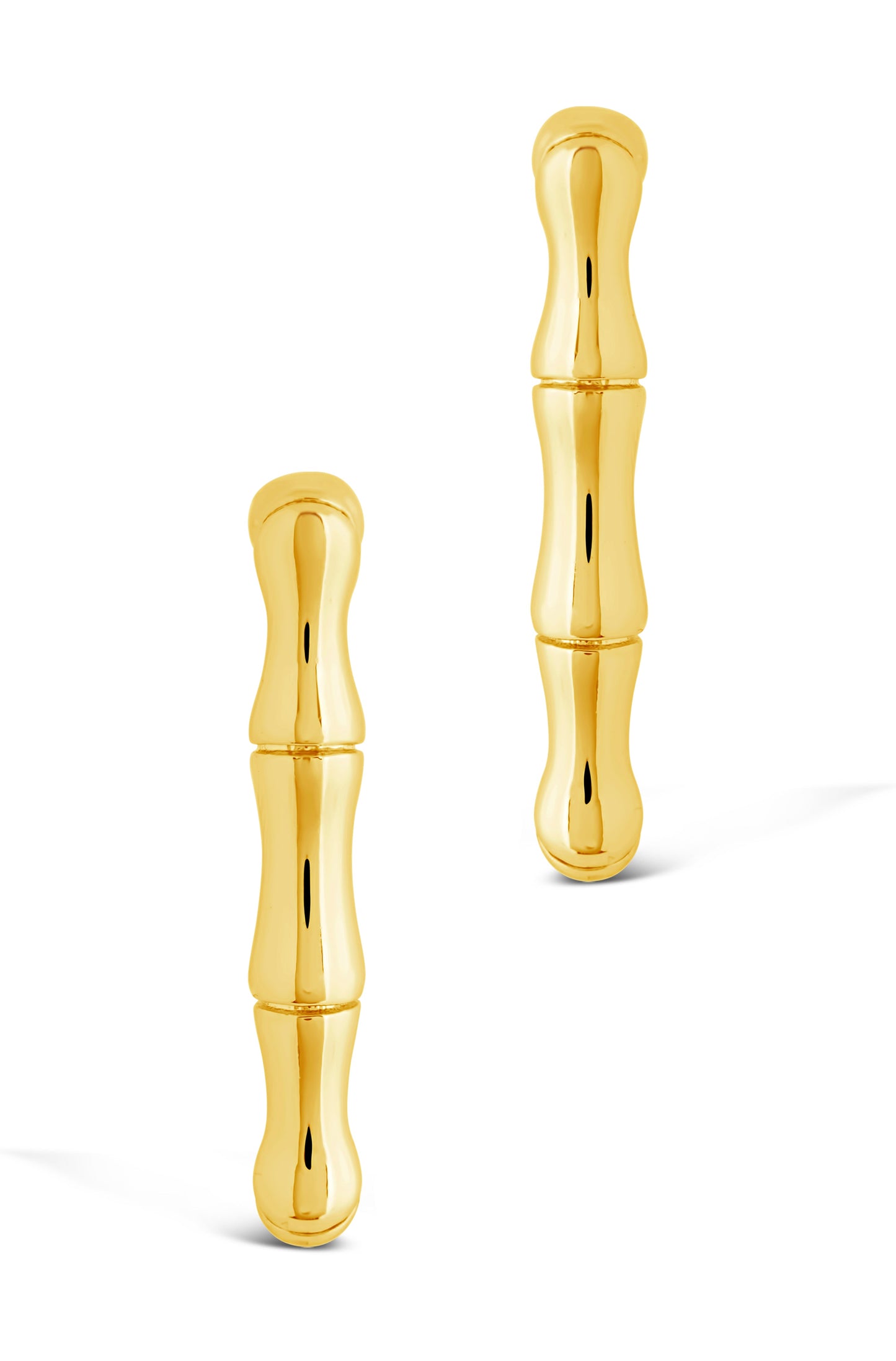 Bamboo Rectangular Hoop Earrings