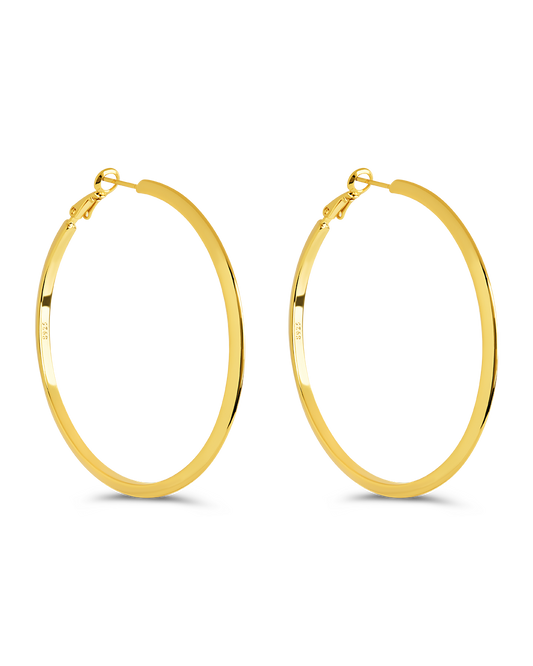 Leona Polished Hoop Earrings