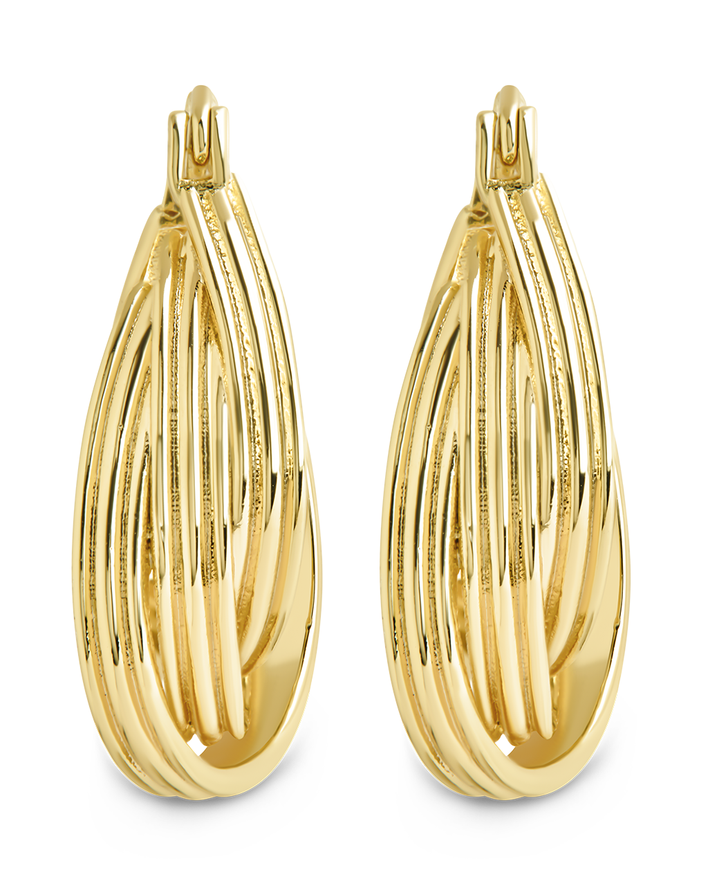 Emery Triple Row Layered Earrings