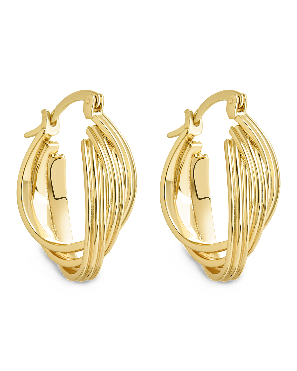 Emery Triple Row Layered Earrings
