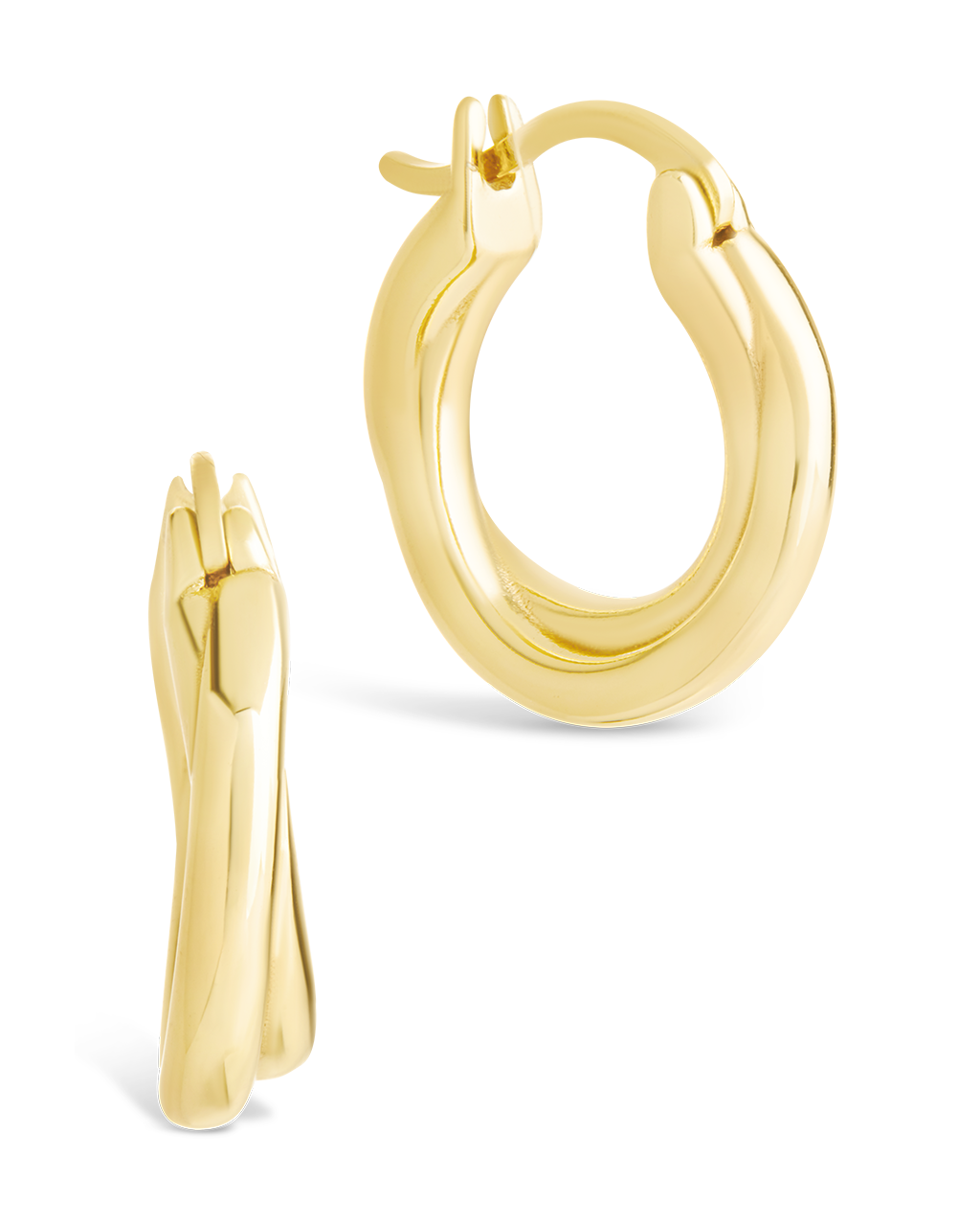 Sterling Silver Janice Twisted Hoop Earrings