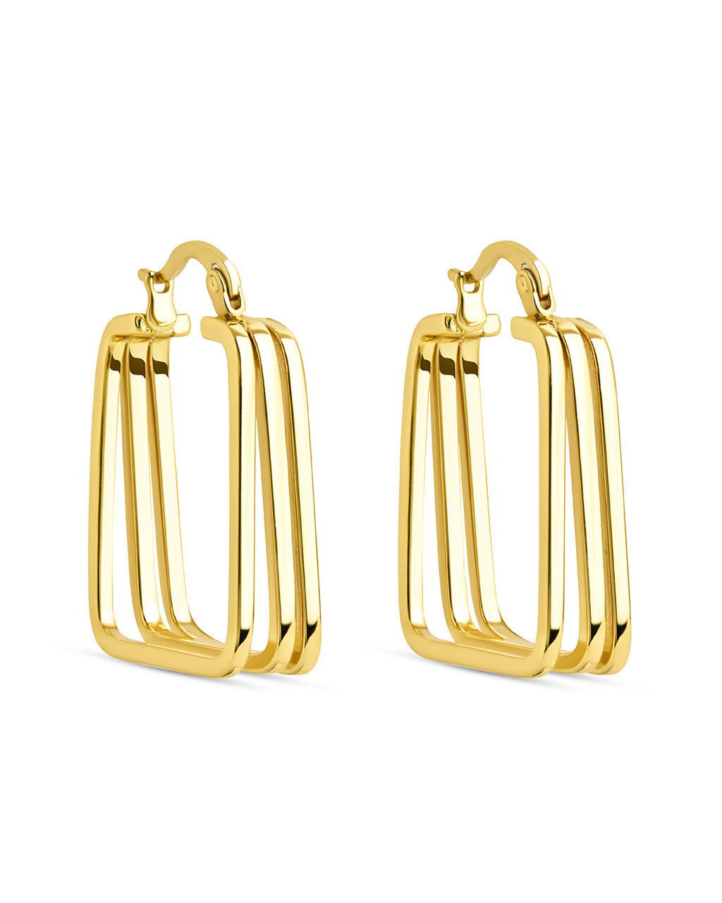 Belinda Textured Square Earrings