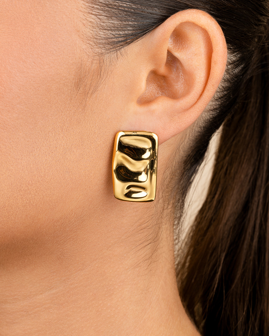 Monet Molten Metal Bar Stud Earrings