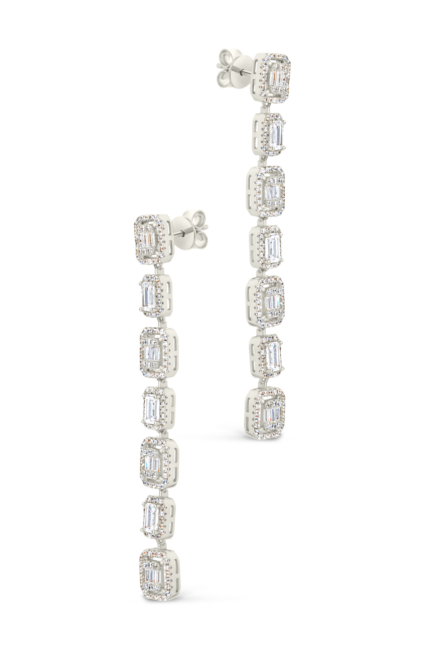 Nancy CZ Drop Stud Earrings