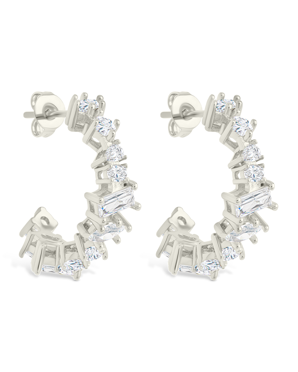 Keziah Geo Cut CZ Hoops