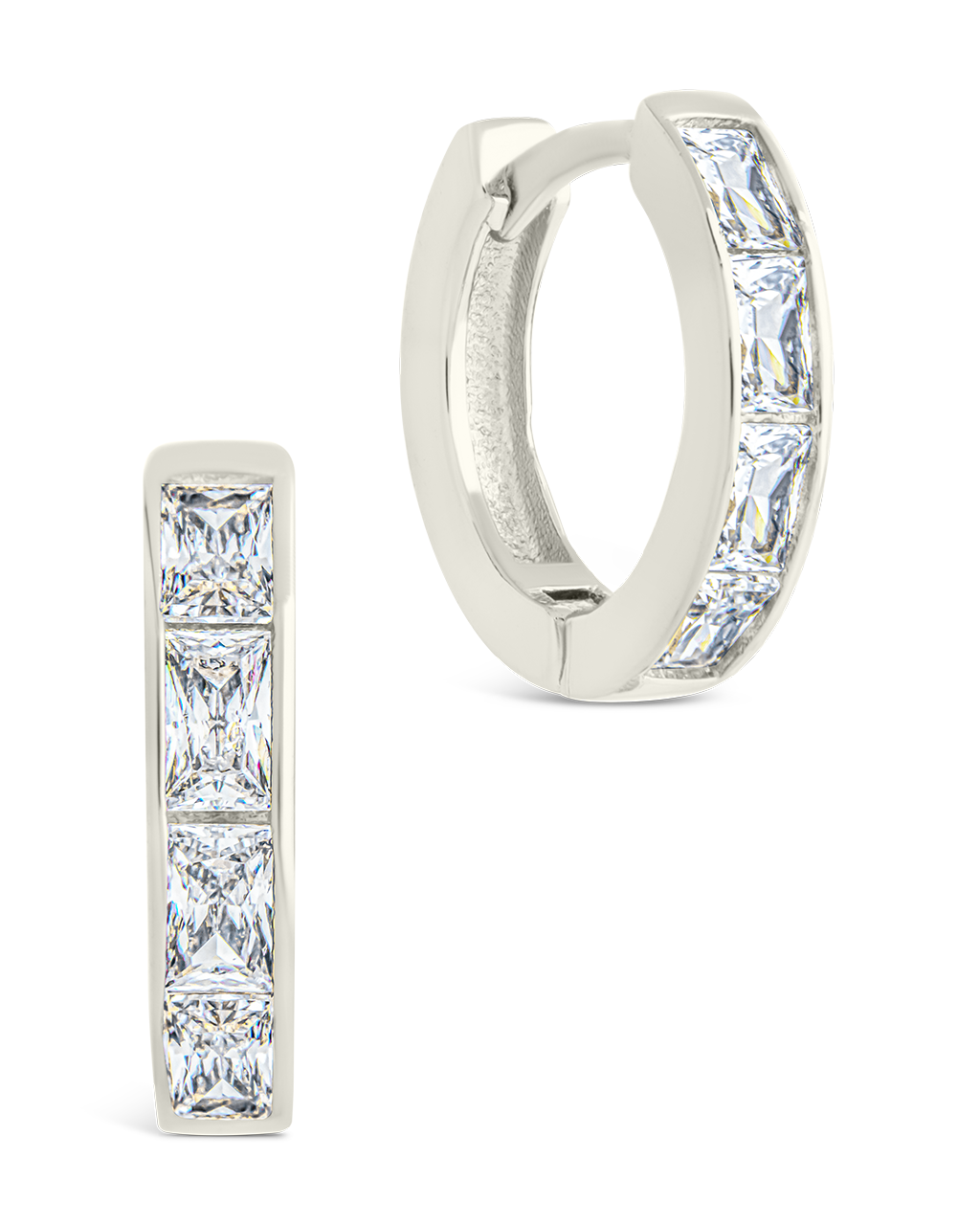 Anwen Emerald Cut CZ Hoops