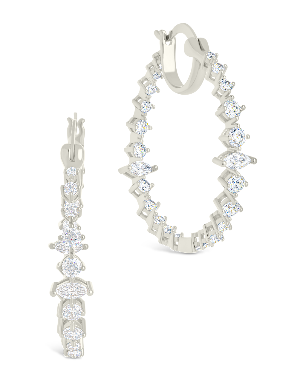 Aaliyah CZ Hoop Earrings