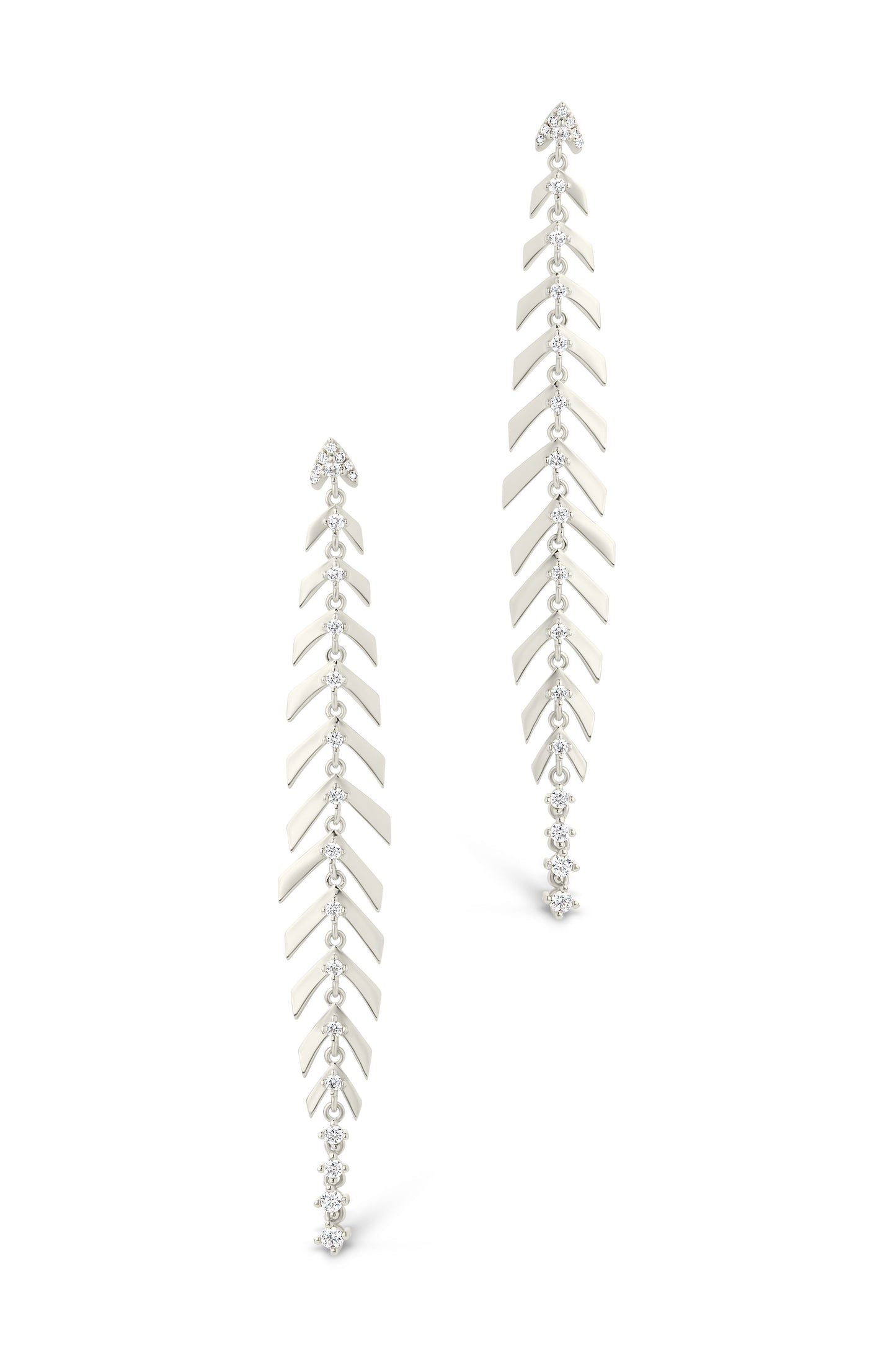 Gemma CZ Studded Dangle Earrings