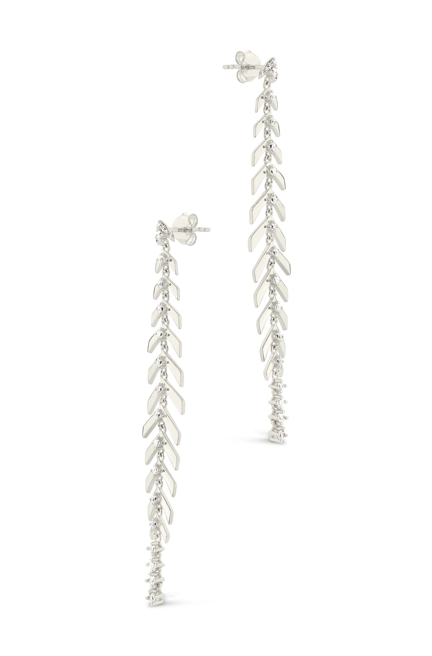 Gemma CZ Studded Dangle Earrings