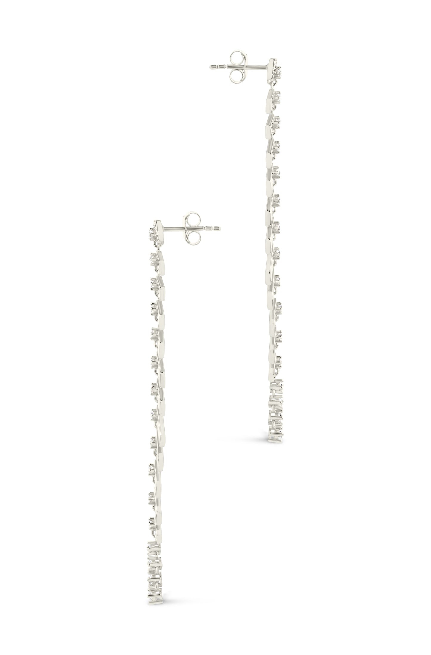 Gemma CZ Studded Dangle Earrings