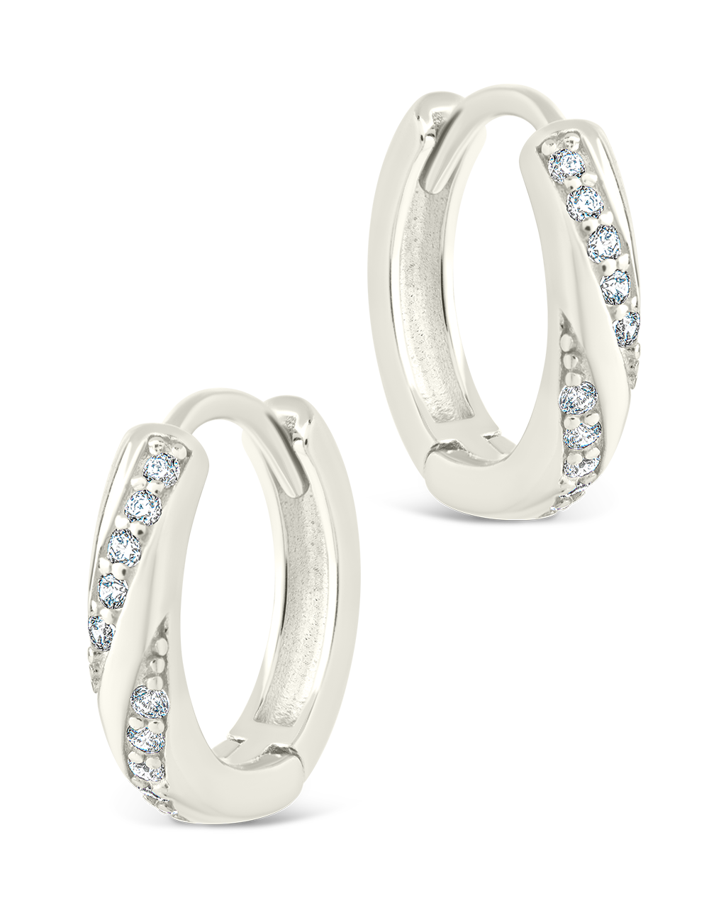 Sterling Silver Adelise Micro Hoops