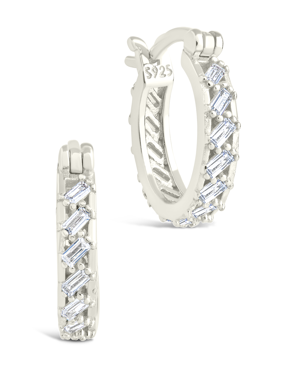 Sterling Silver Norabelle Micro Hoops