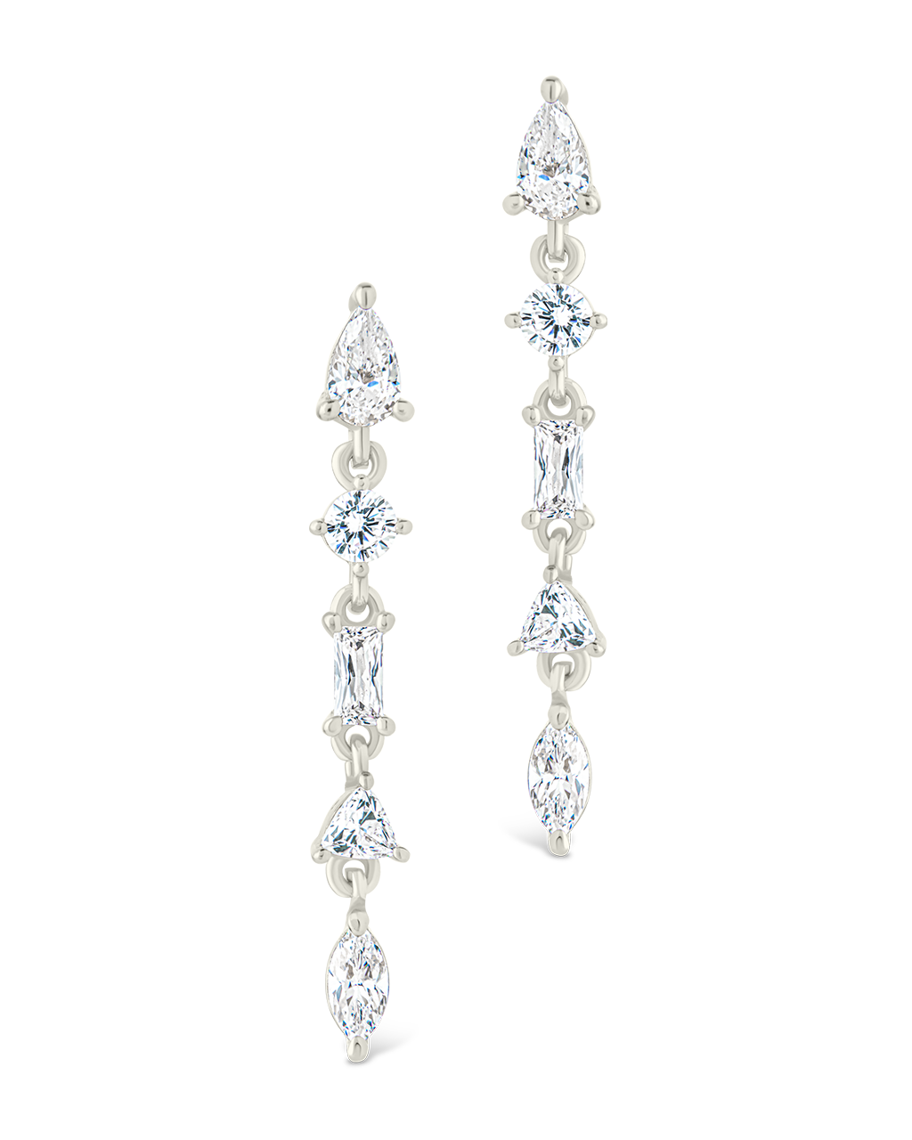 Sterling Silver Jacinda CZ Dangle Earrings