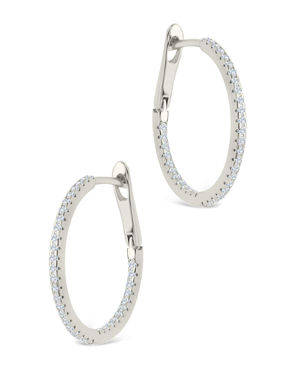Sterling Silver Lilia CZ Infinity Hoops