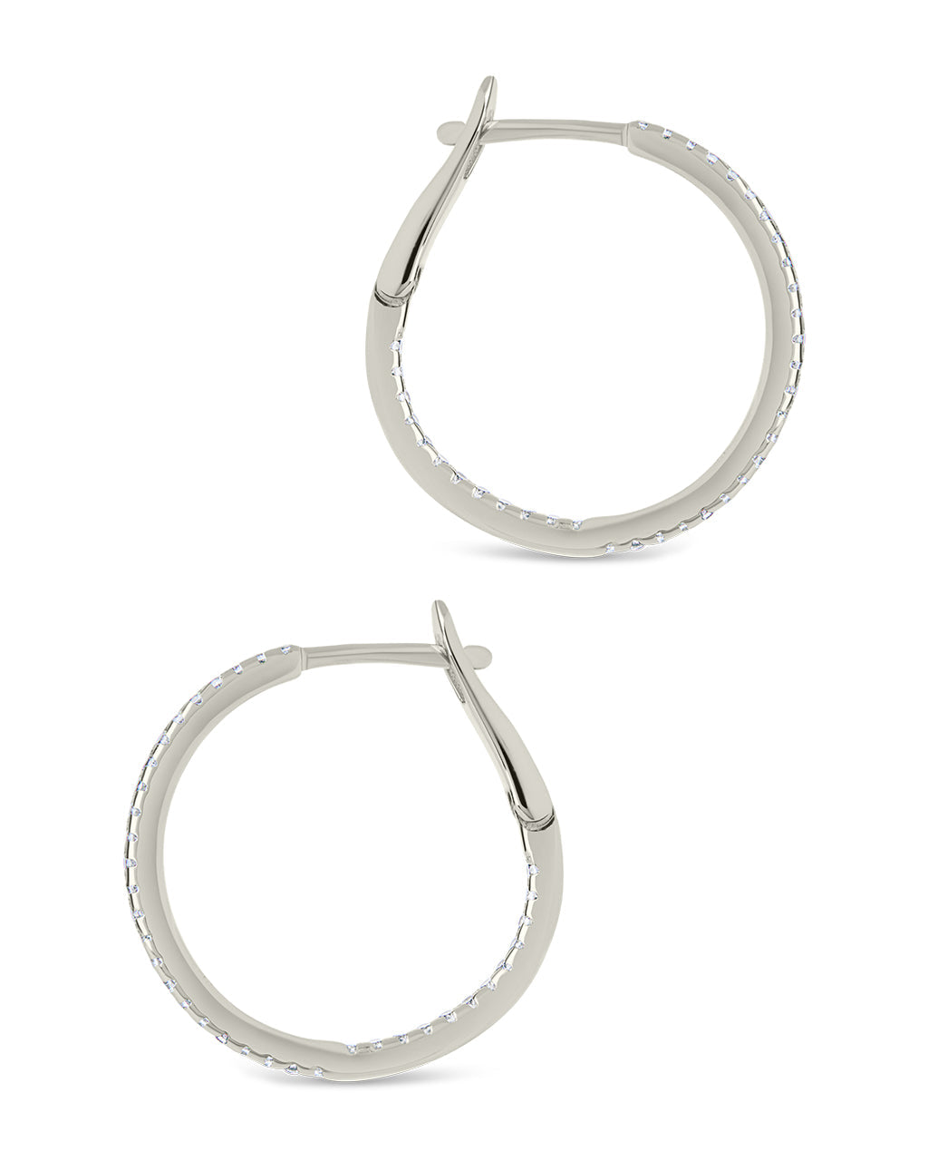 Sterling Silver Lilia CZ Infinity Hoops