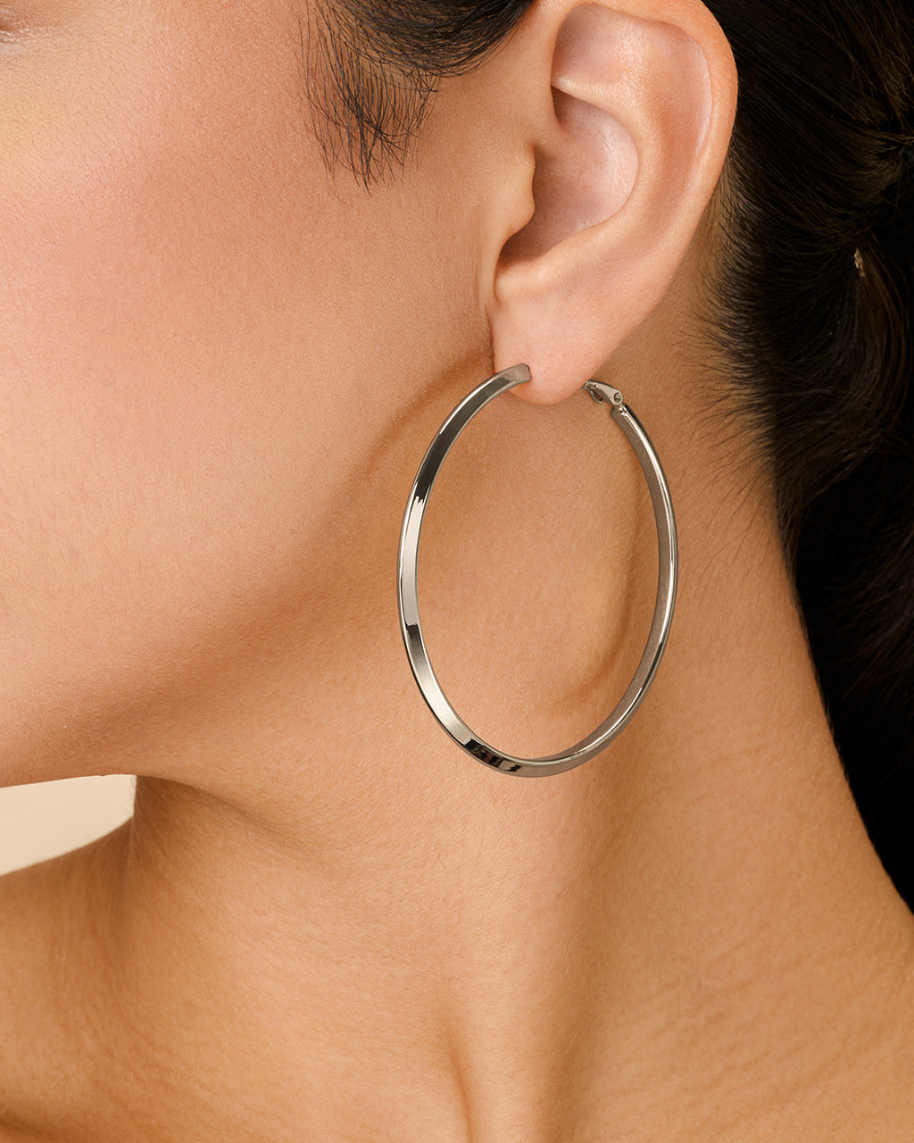 Leona Polished Hoop Earrings