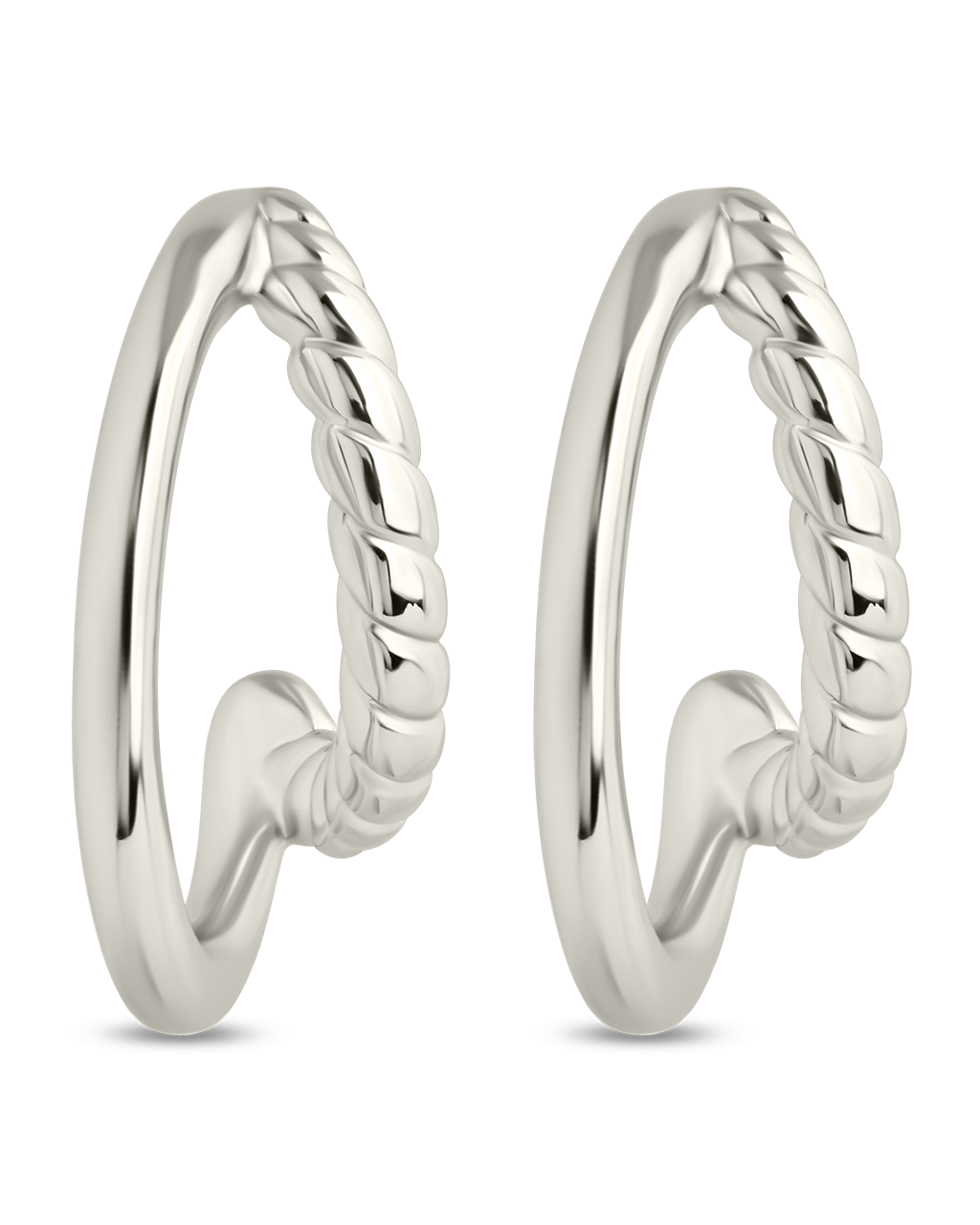 Arcadia Double Row Huggie Hoop Earrings