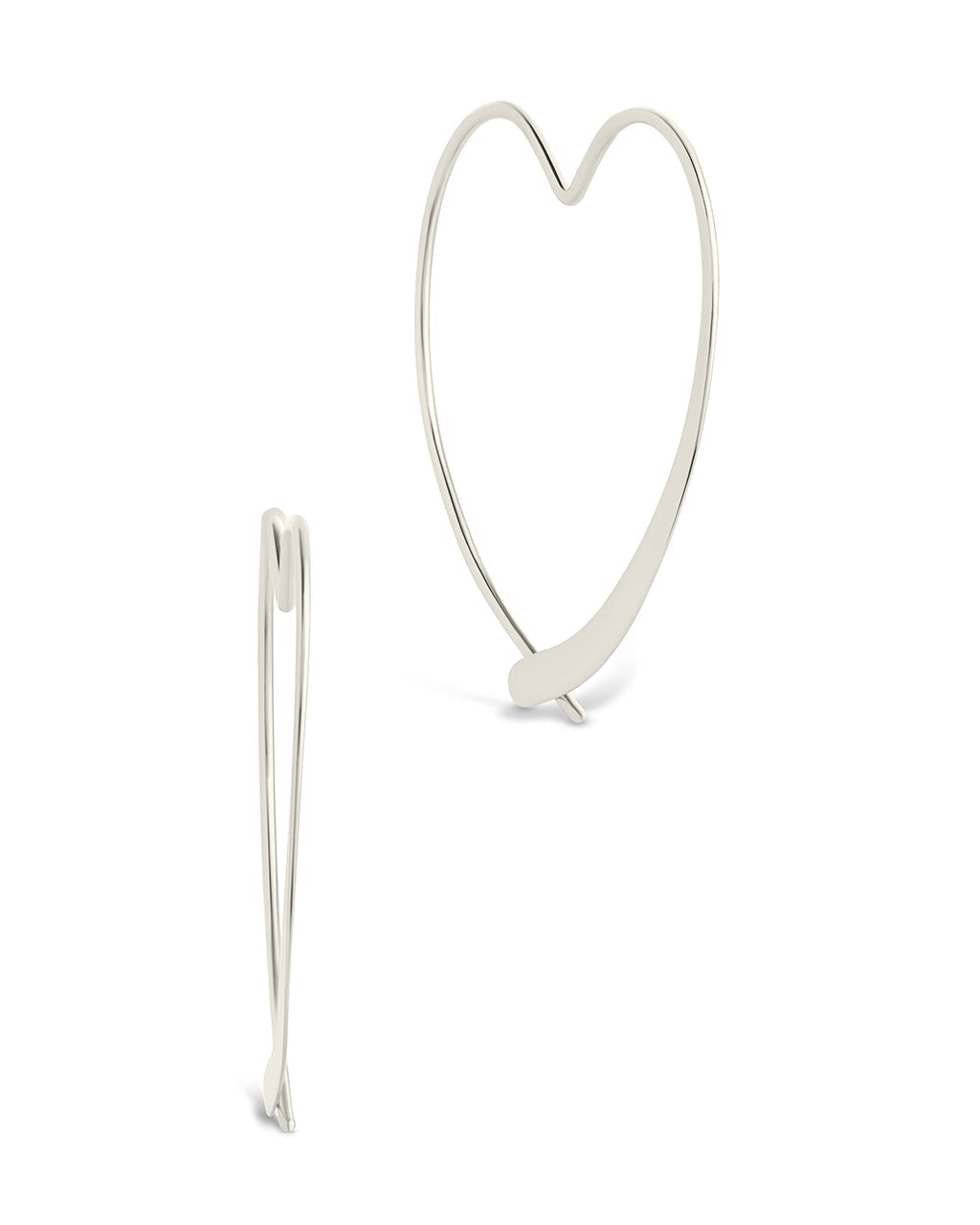 Rorie Heart Threader Hoops