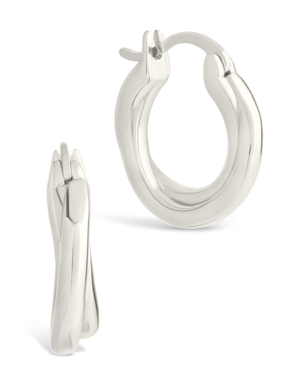 Sterling Silver Janice Twisted Hoop Earrings