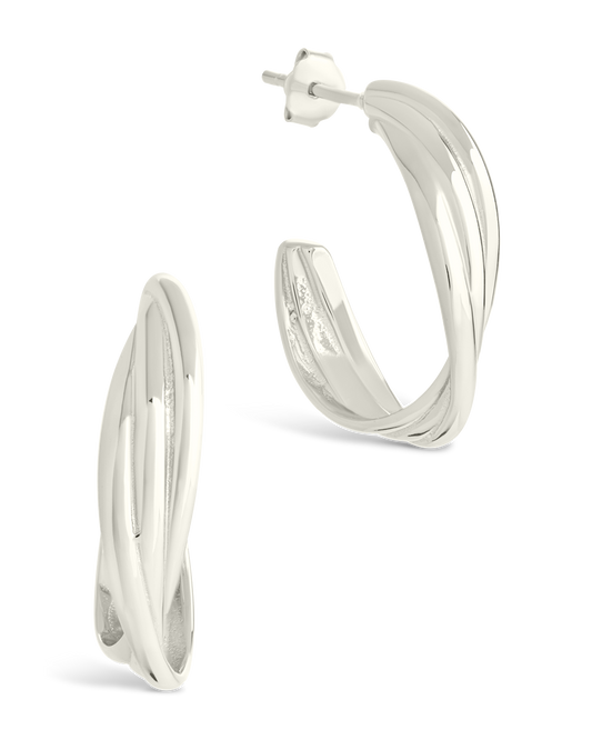 Sterling Silver Monique Twisted Stud Earrings