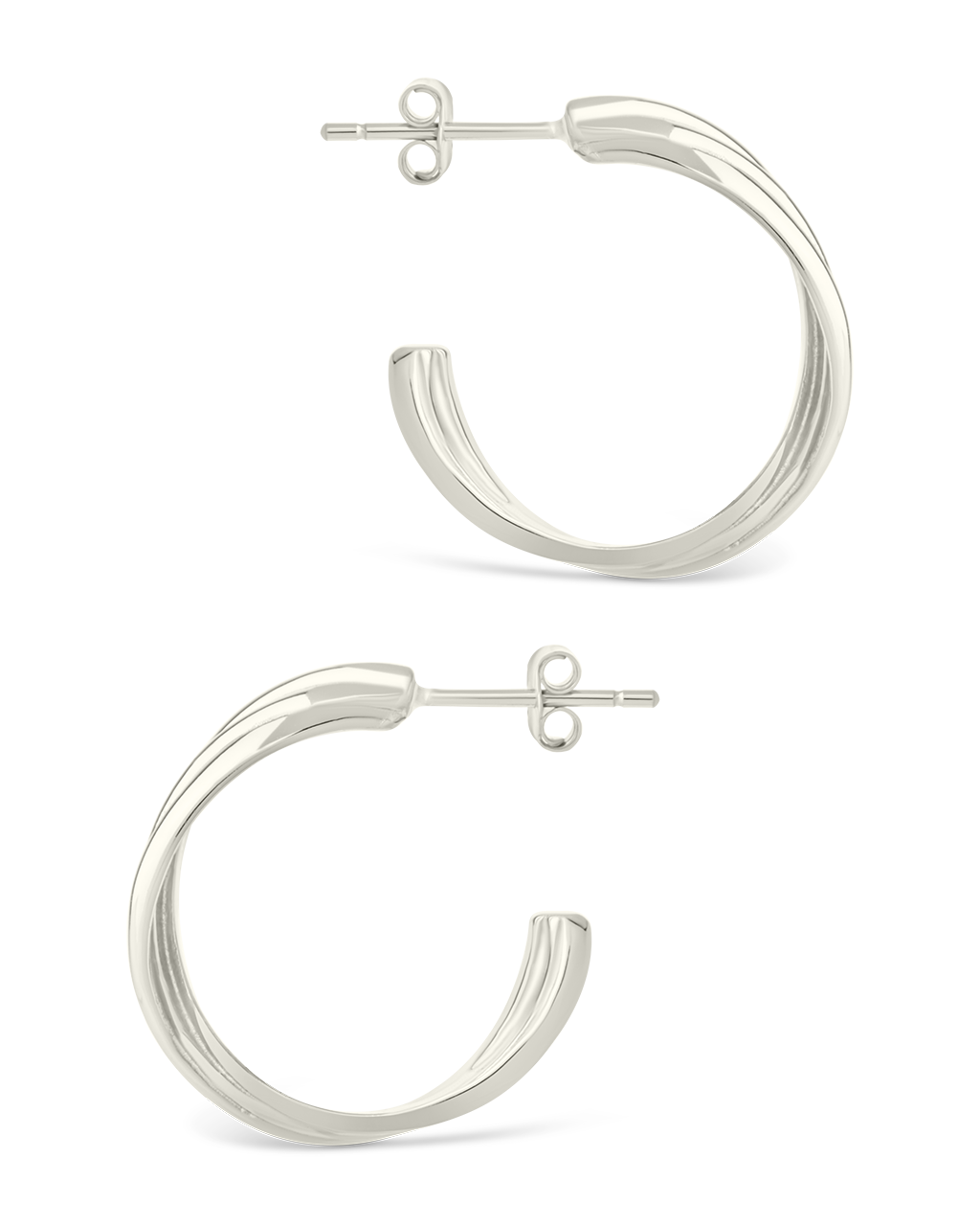 Sterling Silver Monique Twisted Stud Earrings