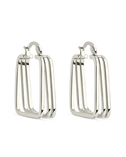 Belinda Textured Square Earrings