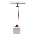 11" Modern Martini Table with White Marble