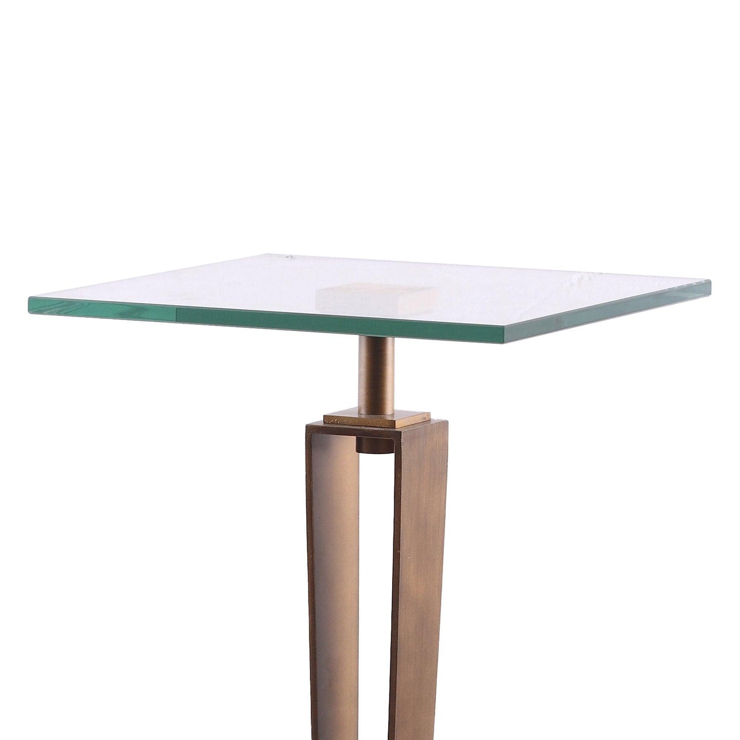 11" Modern Martini Table with White Marble