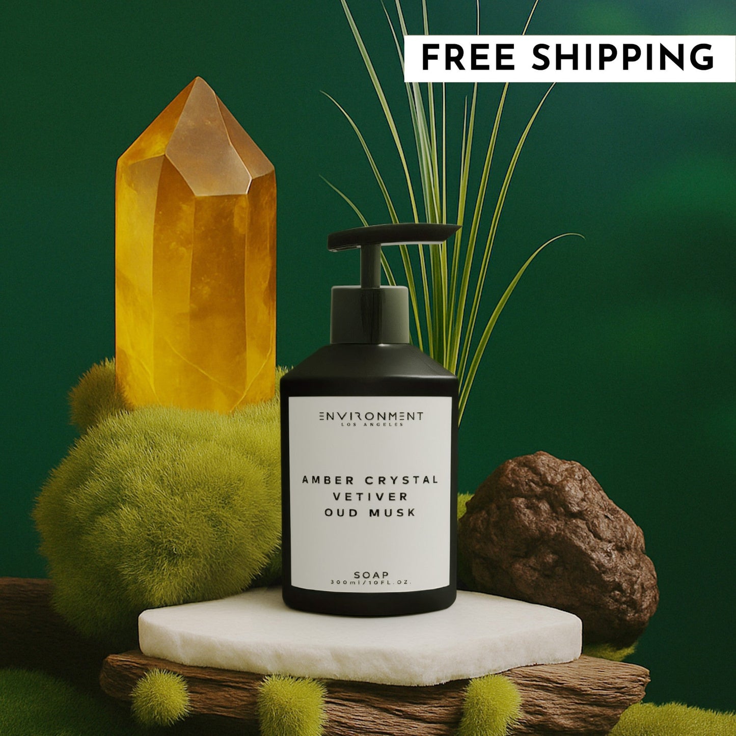 Amber Crystal | Vetiver | Oud Musk Hand Soap (Inspired by Baccarat Rouge 540®)