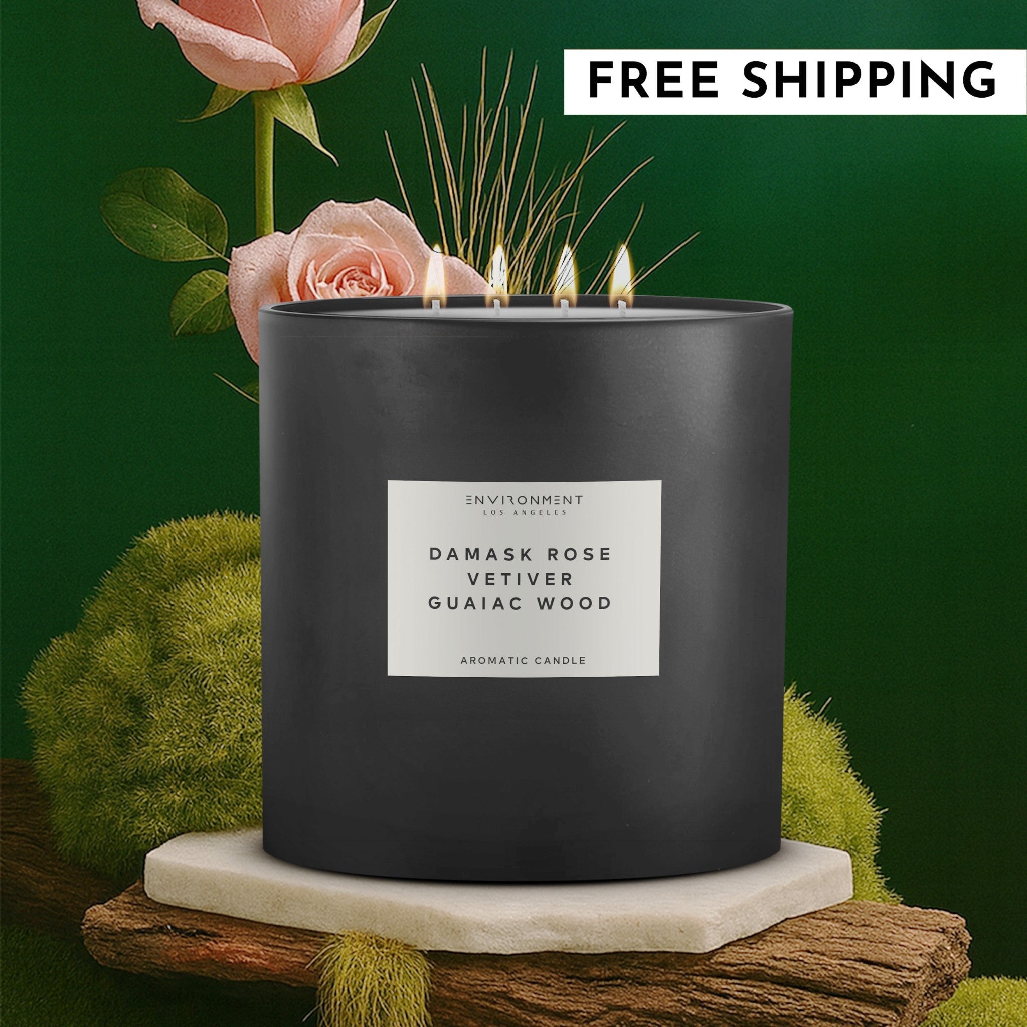 55oz Damask Rose | Vetiver | Guaiac Wood Candle (Inspired by Le Labo Rose 31® and Fairmont Hotel®)
