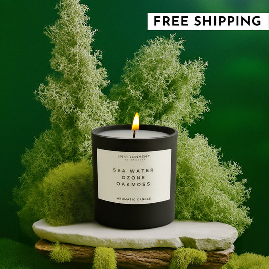 8oz Sea Water | Ozone | Oakmoss Candle with Lid and Box (Inspired by Davidoff Cool Water®)