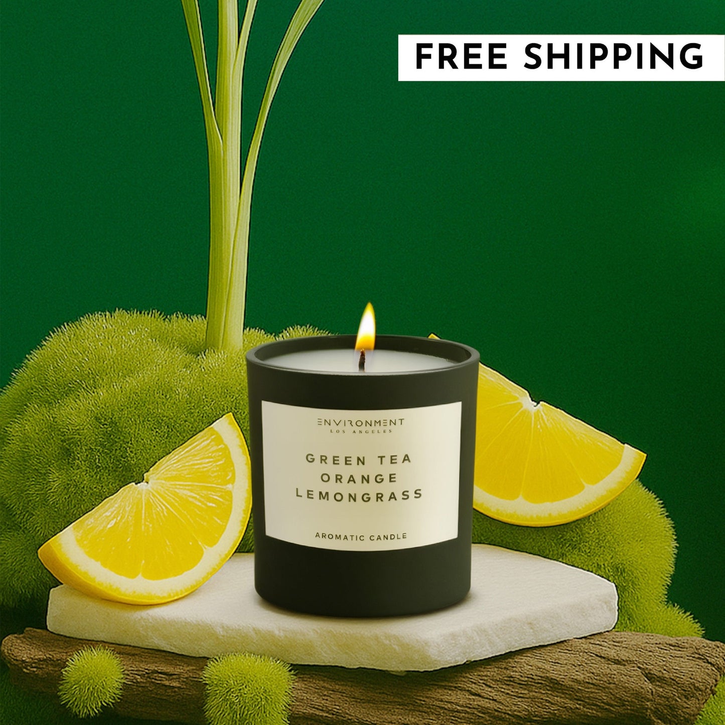 8oz Green Tea | Orange | Lemongrass Candle with Lid and Box (Inspired by Delano Beach Club Hotel®)